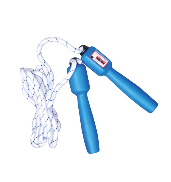SKIPPING ROPE WITH PLASTIC HANDLE